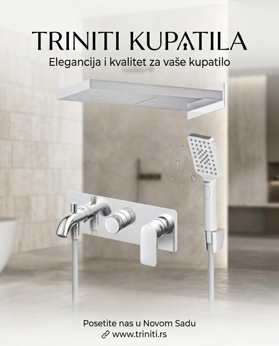 S2 uzidna baterija za tuš kadu sa izlivom, zidnim i ručnim tušem 231709